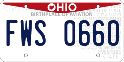 OH license plate FWS0660