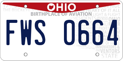 OH license plate FWS0664
