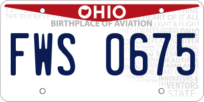 OH license plate FWS0675