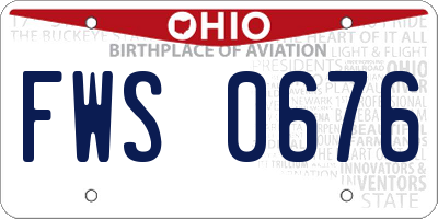 OH license plate FWS0676