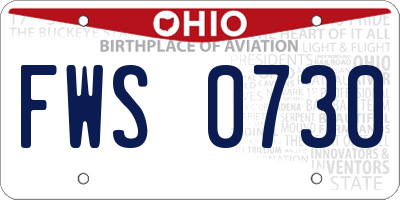 OH license plate FWS0730