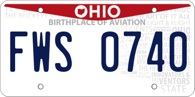 OH license plate FWS0740