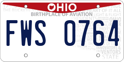 OH license plate FWS0764