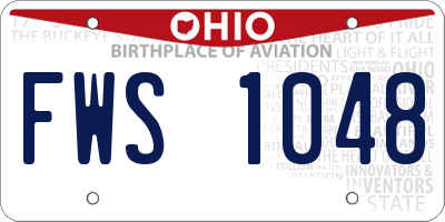 OH license plate FWS1048