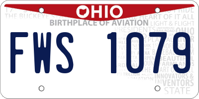 OH license plate FWS1079