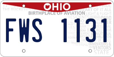 OH license plate FWS1131