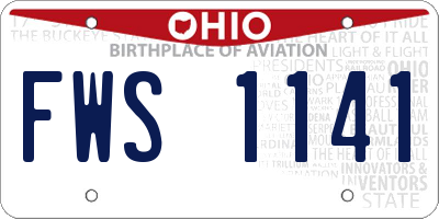 OH license plate FWS1141