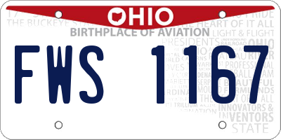 OH license plate FWS1167