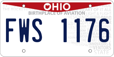 OH license plate FWS1176