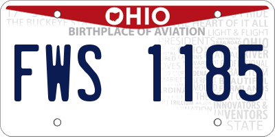 OH license plate FWS1185