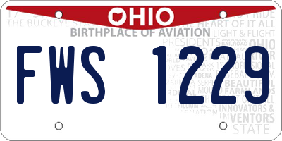OH license plate FWS1229