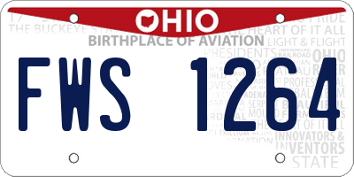 OH license plate FWS1264