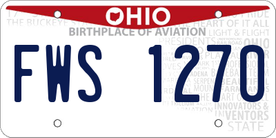 OH license plate FWS1270