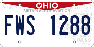 OH license plate FWS1288