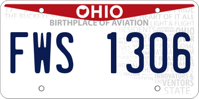 OH license plate FWS1306