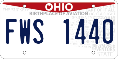 OH license plate FWS1440
