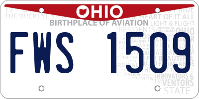 OH license plate FWS1509