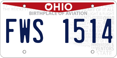 OH license plate FWS1514