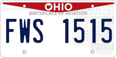 OH license plate FWS1515