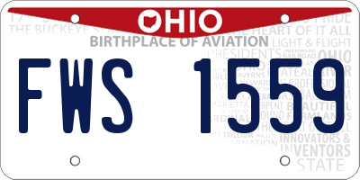 OH license plate FWS1559