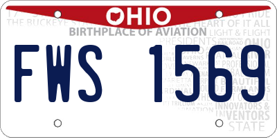 OH license plate FWS1569