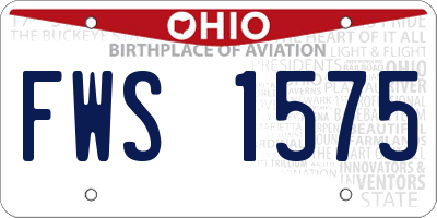 OH license plate FWS1575