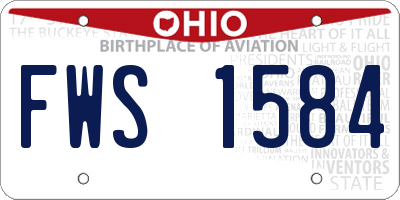 OH license plate FWS1584