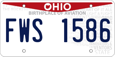 OH license plate FWS1586
