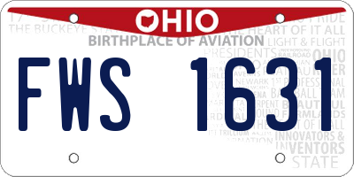 OH license plate FWS1631