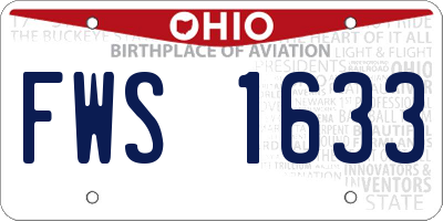 OH license plate FWS1633