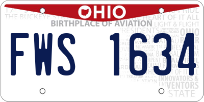 OH license plate FWS1634
