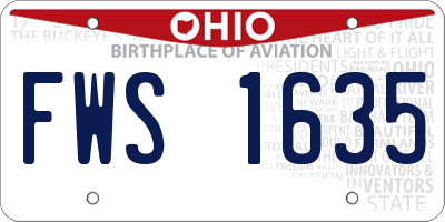 OH license plate FWS1635