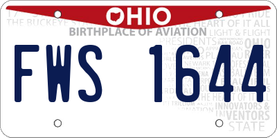 OH license plate FWS1644