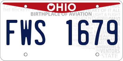OH license plate FWS1679