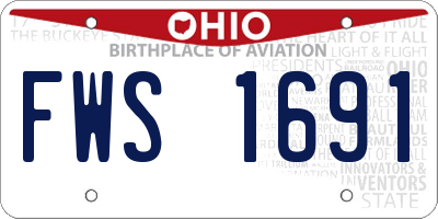 OH license plate FWS1691