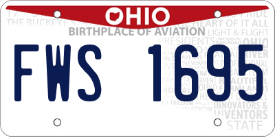 OH license plate FWS1695