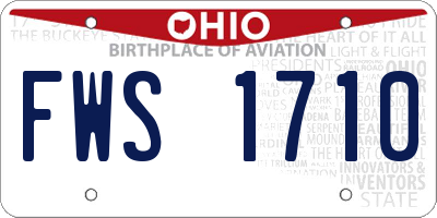 OH license plate FWS1710