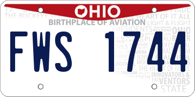 OH license plate FWS1744