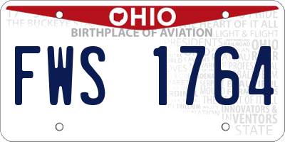 OH license plate FWS1764