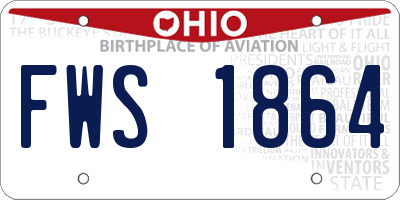OH license plate FWS1864