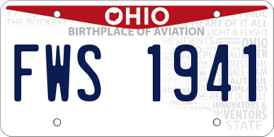 OH license plate FWS1941