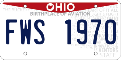 OH license plate FWS1970