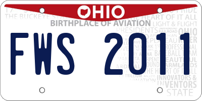 OH license plate FWS2011