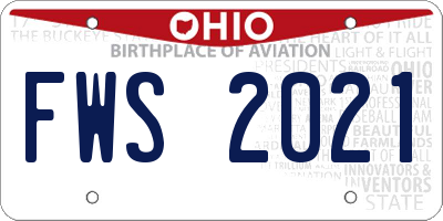 OH license plate FWS2021