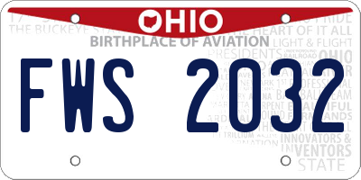 OH license plate FWS2032