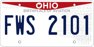 OH license plate FWS2101