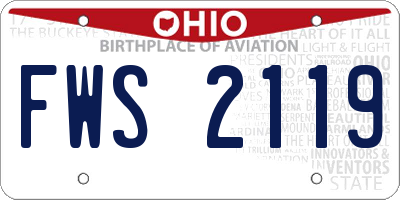 OH license plate FWS2119