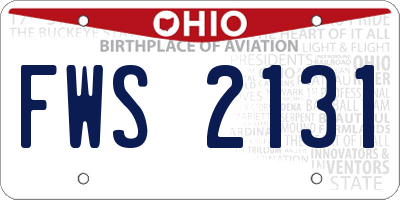 OH license plate FWS2131