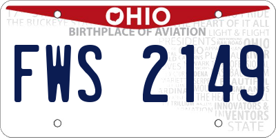 OH license plate FWS2149