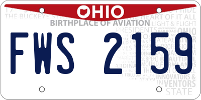 OH license plate FWS2159